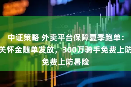 中证策略 外卖平台保障夏季跑单：高温关怀金随单发放，300万骑手免费上防暑险