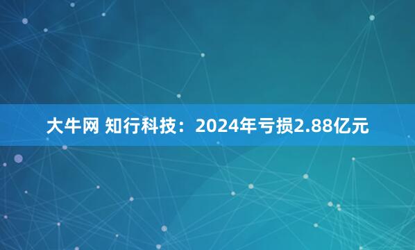 大牛网 知行科技：2024年亏损2.88亿元